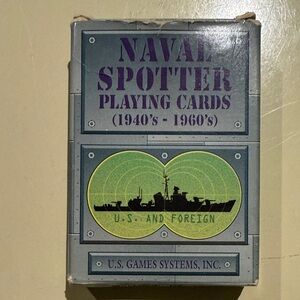 Deck of U.S. Games Systems Naval Spotter Playing Cards. Warship Silhouettes